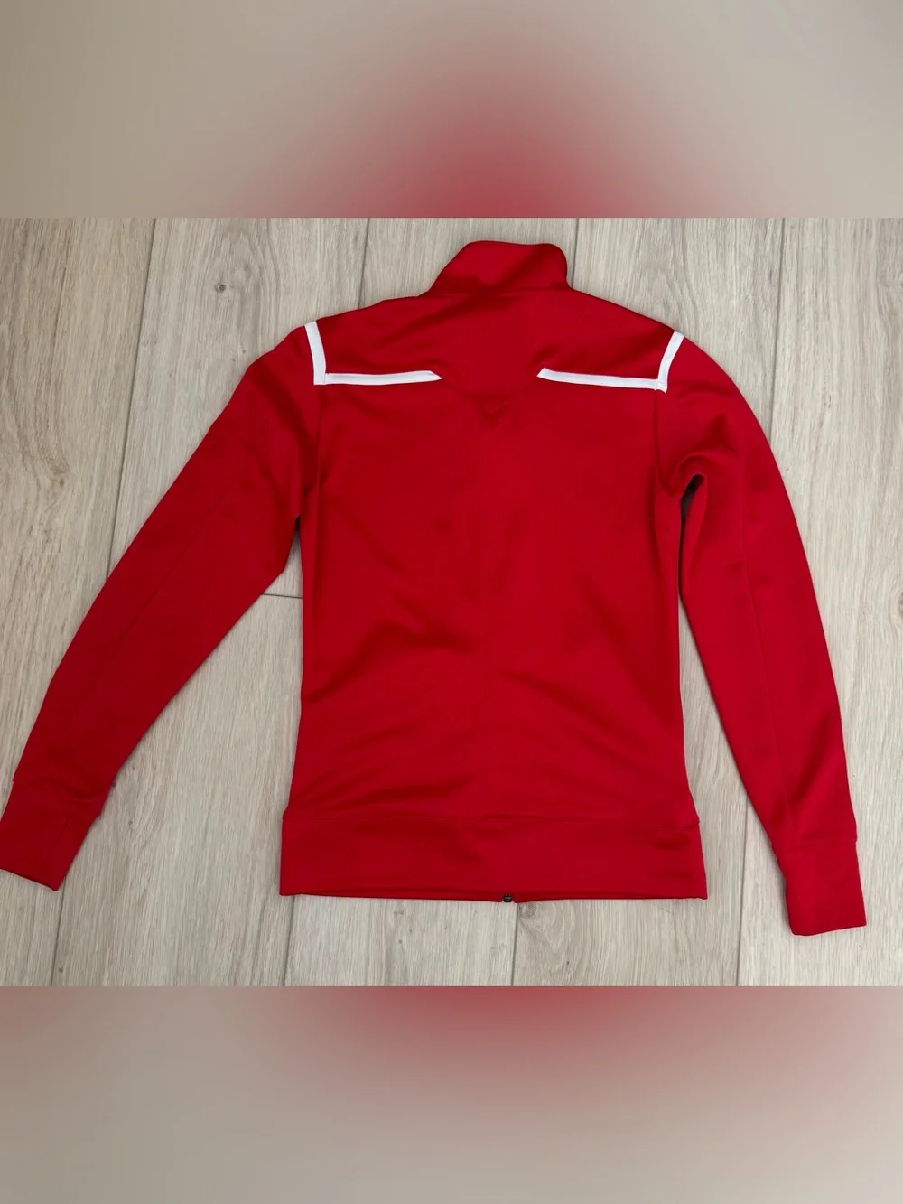 Nike Women’s retro small red/white dri-fit track jacket long sleeve full zip